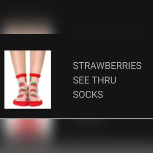 Strawberries See Thru Socks from Shop Jeen, never used